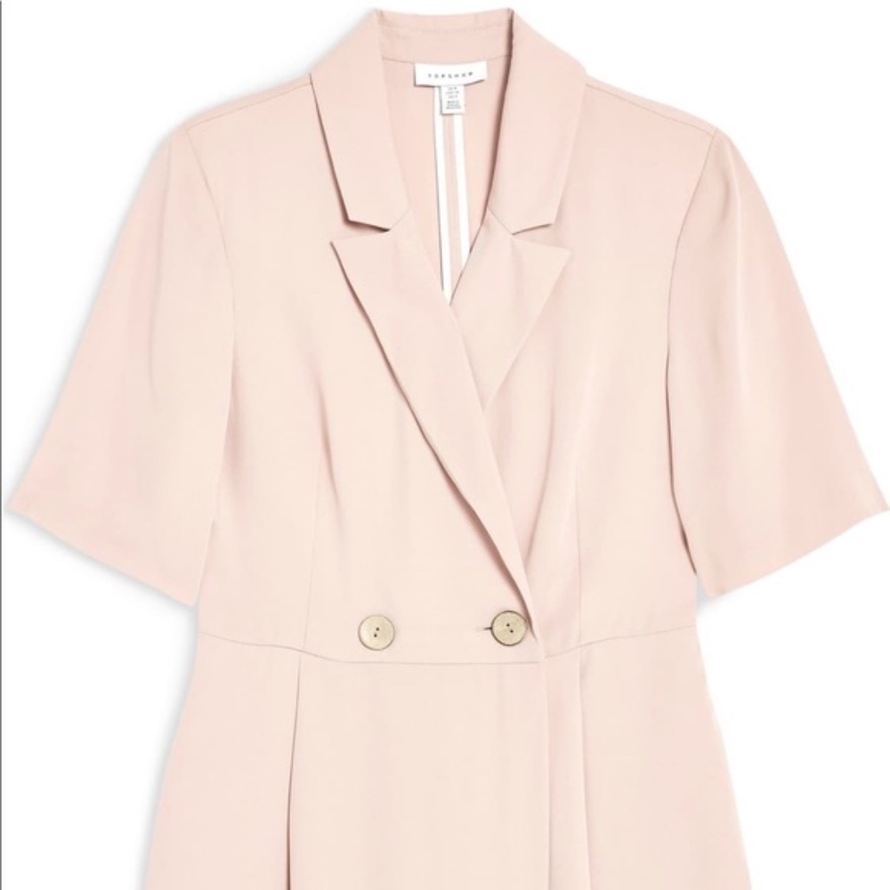 NWT Topshop -  Pink Blush Button Skort Romper 10 - Picture 4 of 7
